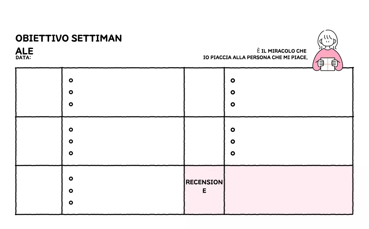 Calendario illustrato con un grazioso stile di linee