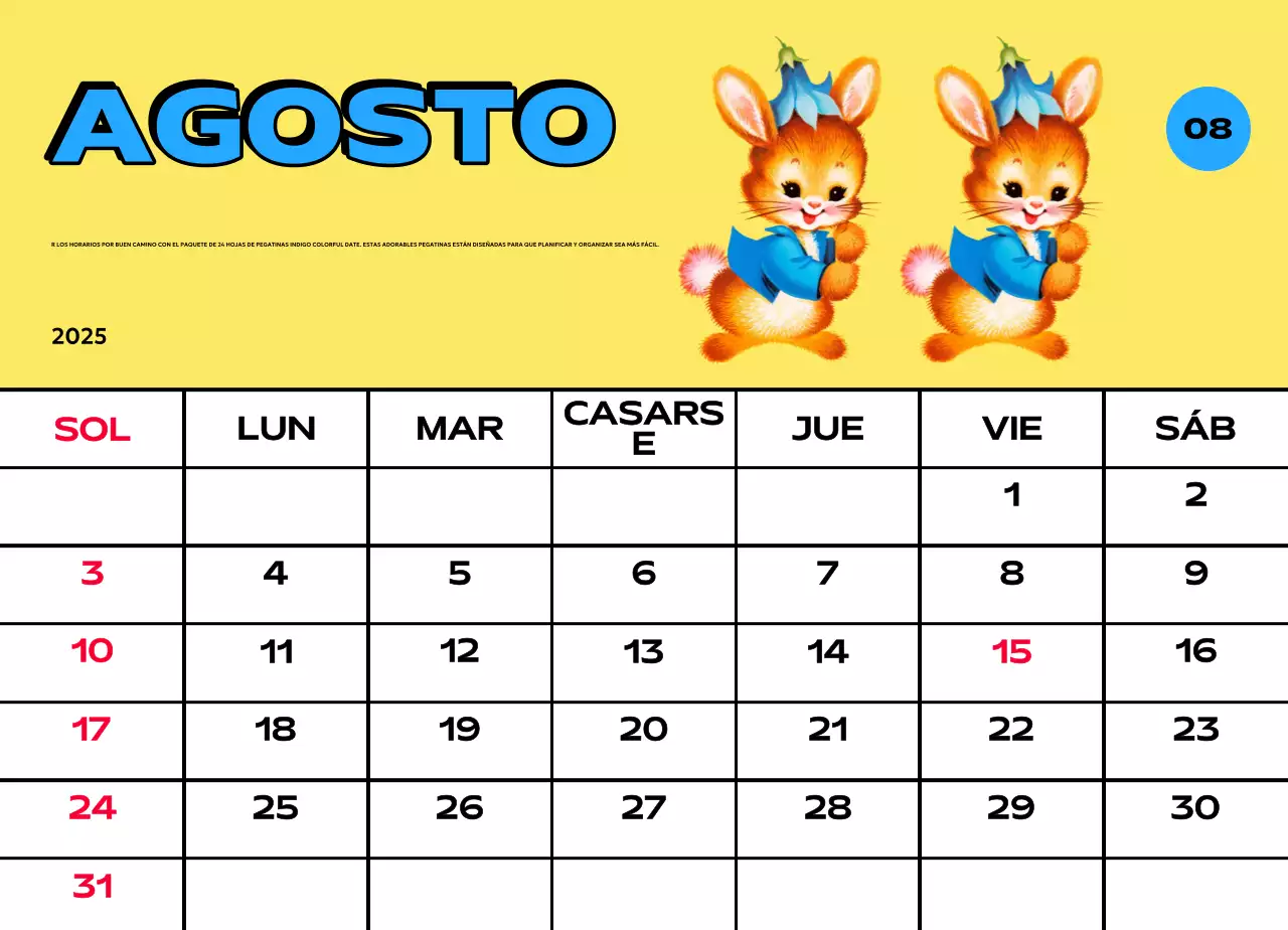 Coloridos calendarios con diversas ilustraciones retro