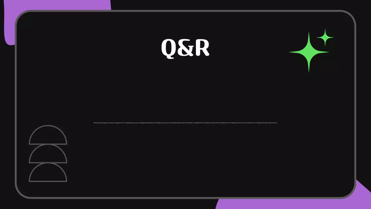 Présentation sur l'intégration des nouveaux employés - noir violet mignon