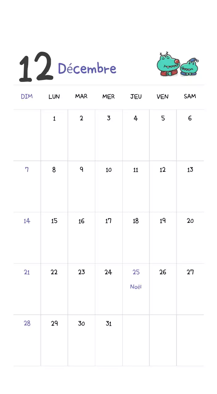 Un calendrier avec un concept d'illustration Ago mignon