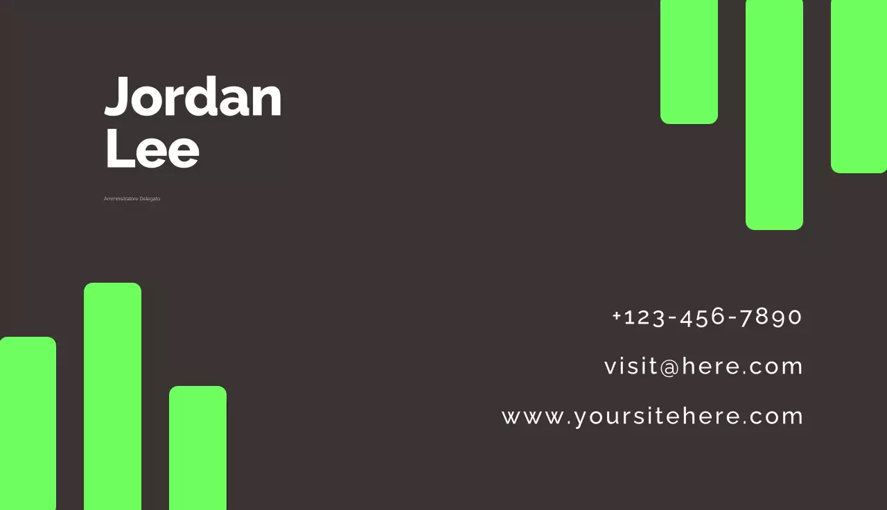 biglietto da visita nero moderno