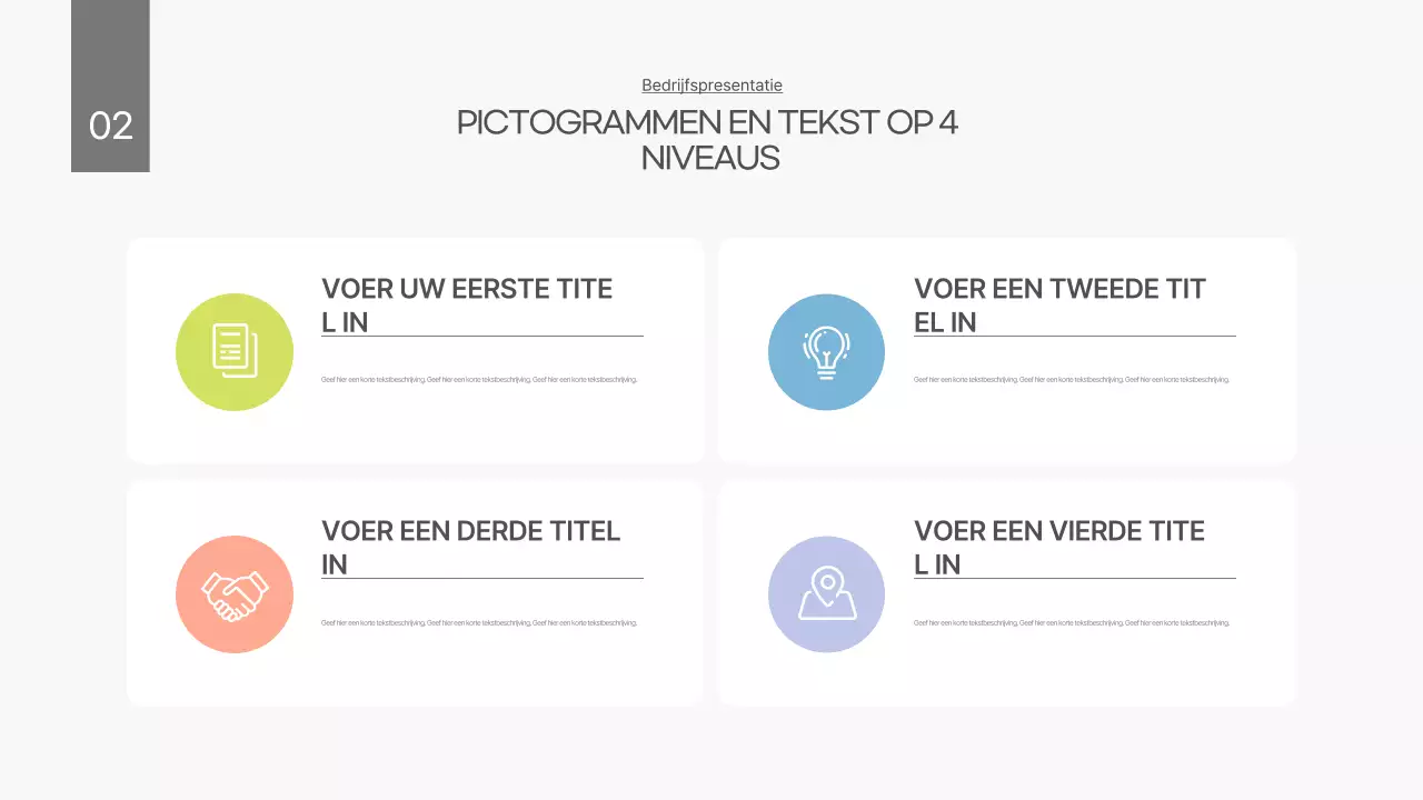 Een wit, strak bedrijfsplan