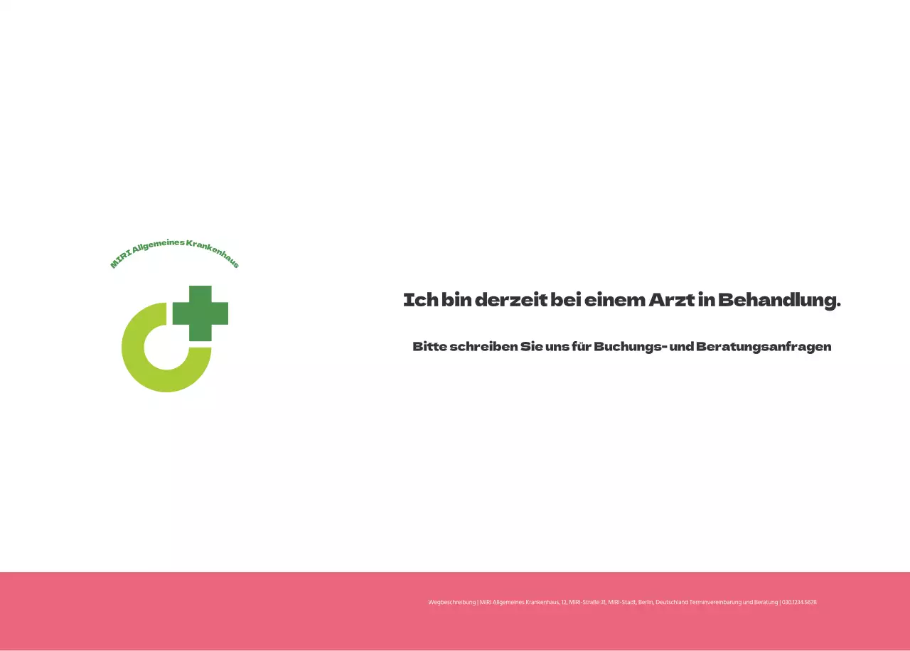 Ein festliches Krankenhaus mit Illustrationen zum Thema Gesundheit und Familie und farbenfrohen Akzenten