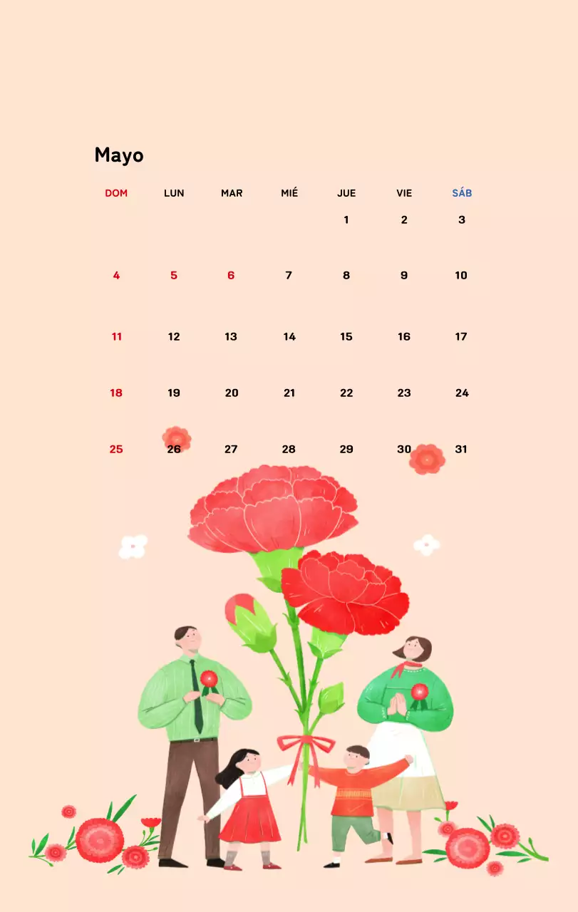 Calendario de Año Nuevo con cálidas ilustraciones