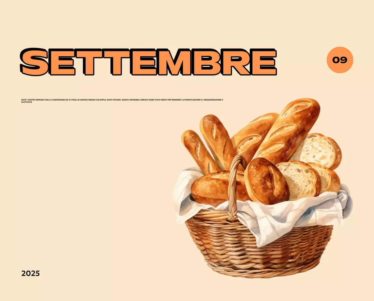 Calendari colorati con una varietà di illustrazioni retrò