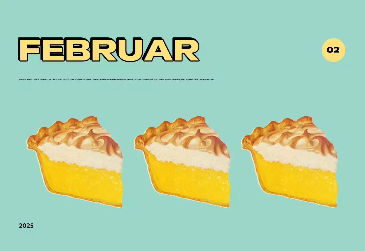 Bunte Kalender mit einer Vielzahl von Retro-Illustrationen