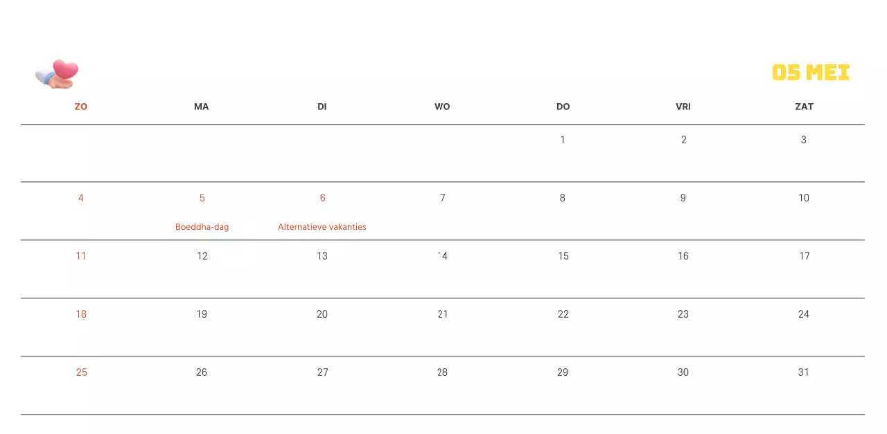 Een feestelijk ziekenhuis met illustraties met gezondheids- en gezinsthema's en kleurrijke accenten