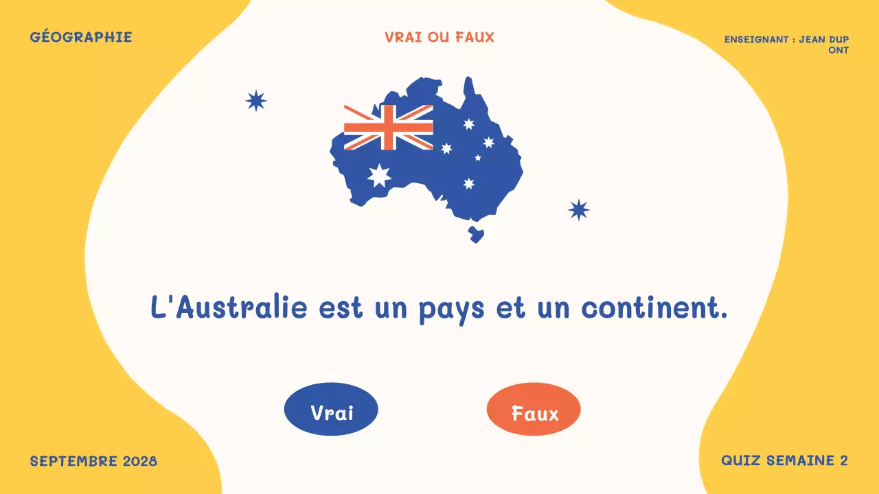 orange ludique école événement quiz temps présentation