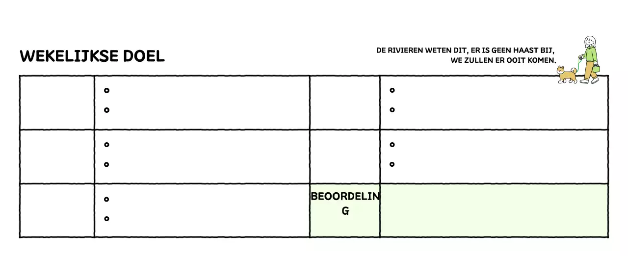Geïllustreerde kalender met een mooie lijnstijl