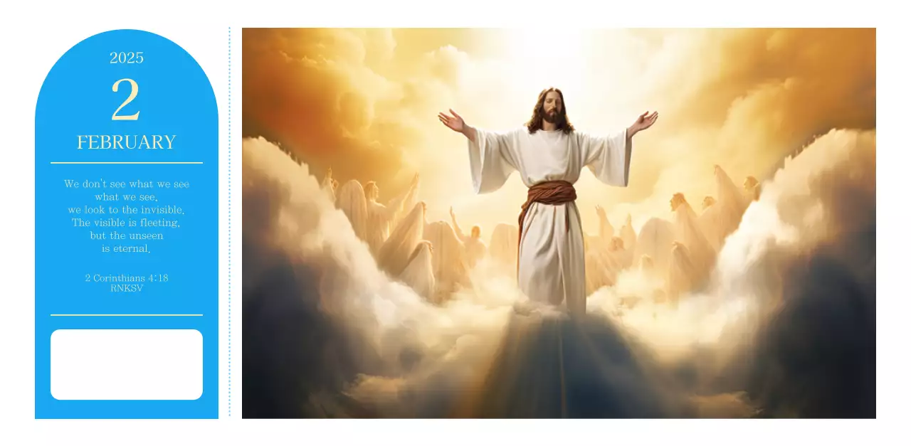 Blue modern concept church calendar