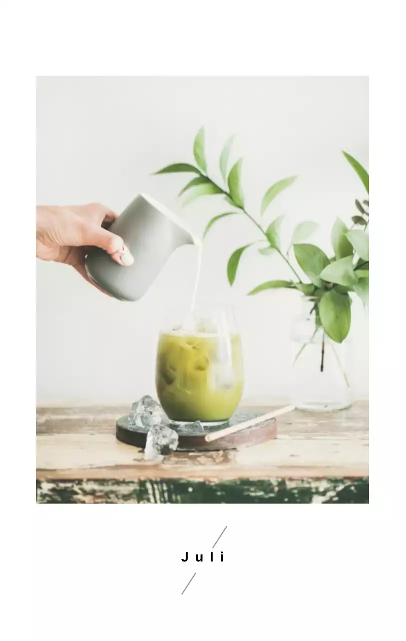 Einfacher Kaffee-Foto-Tischkalender für Cafés in Weißtönen