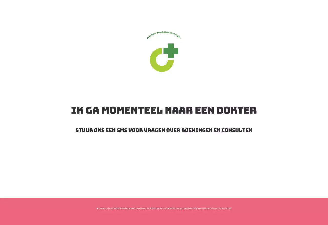 Een feestelijk ziekenhuis met illustraties met gezondheids- en gezinsthema's en kleurrijke accenten