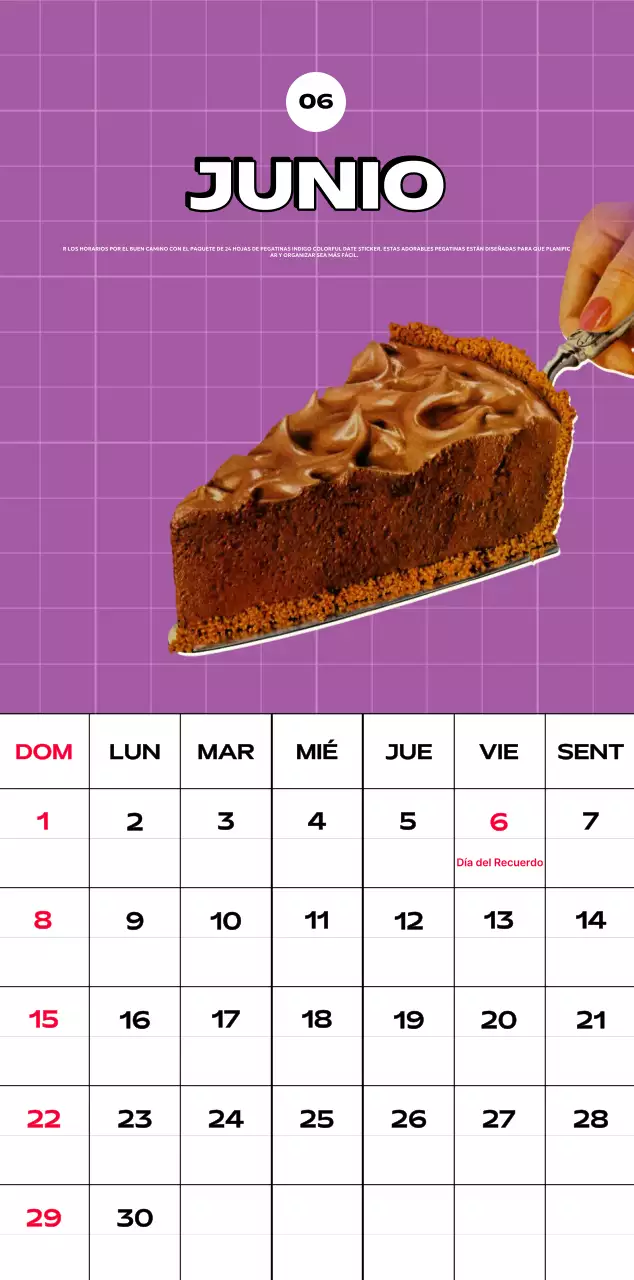 Coloridos calendarios con diversas ilustraciones retro