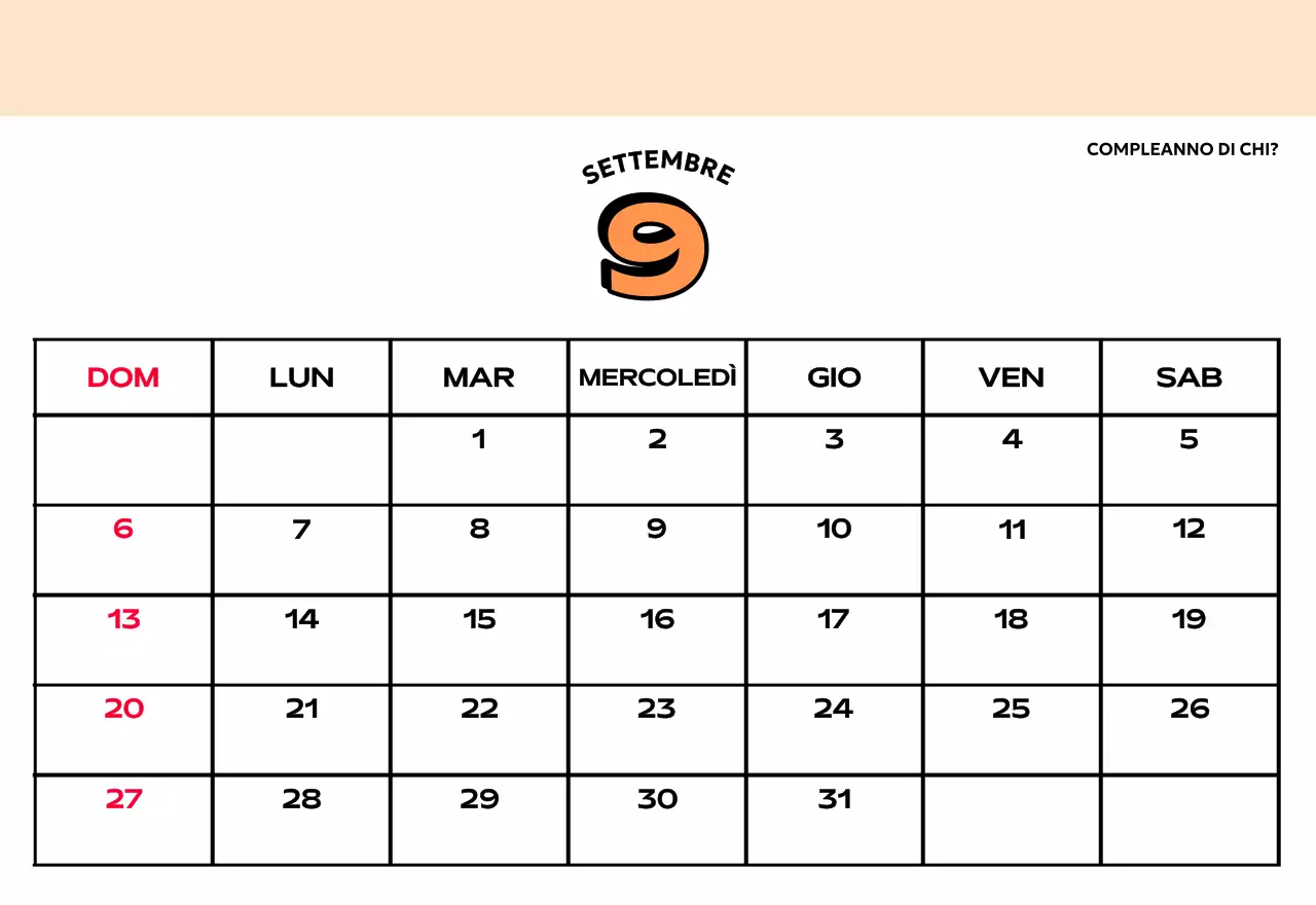 Calendari colorati con una varietà di illustrazioni retrò