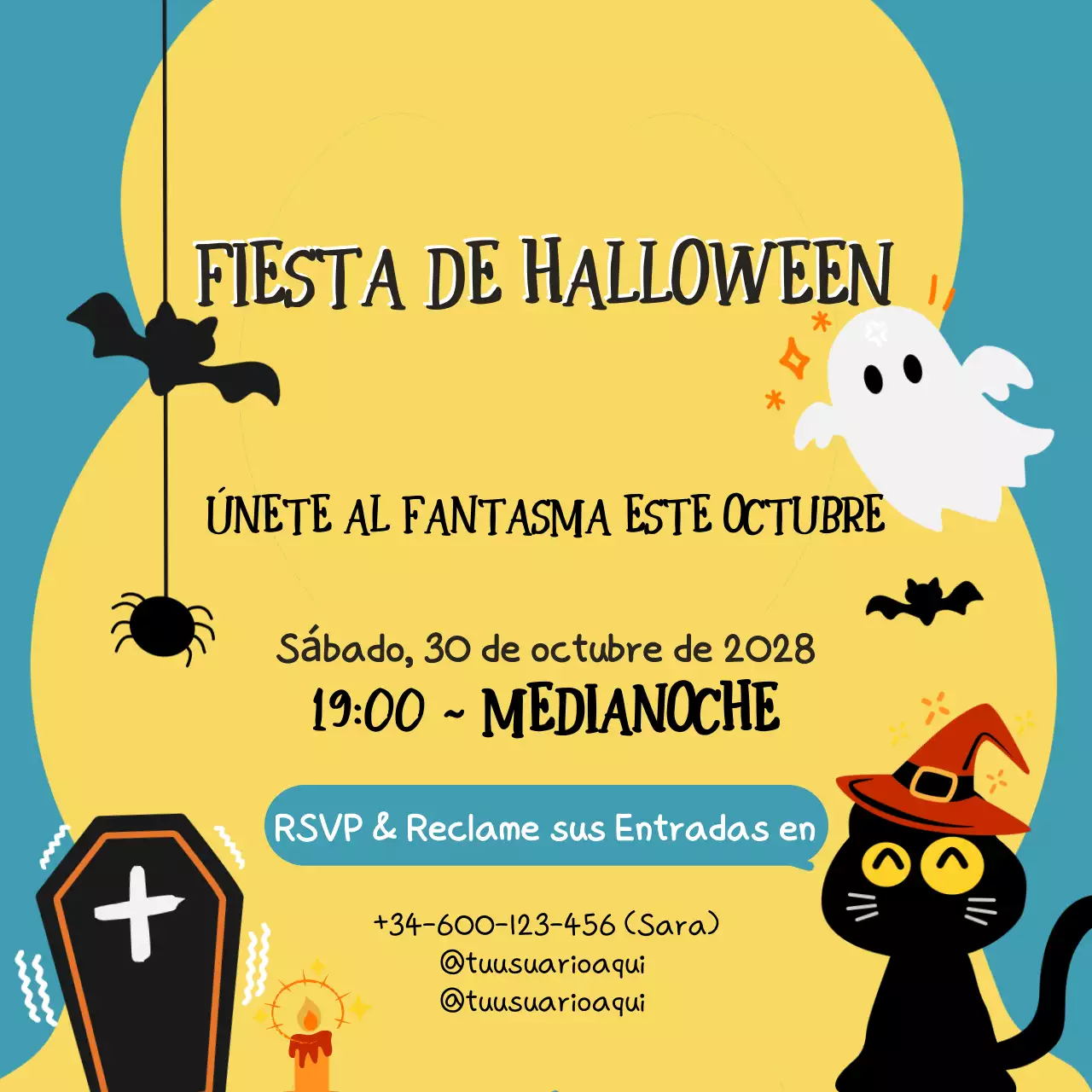 Invitación a una divertida fiesta de Halloween