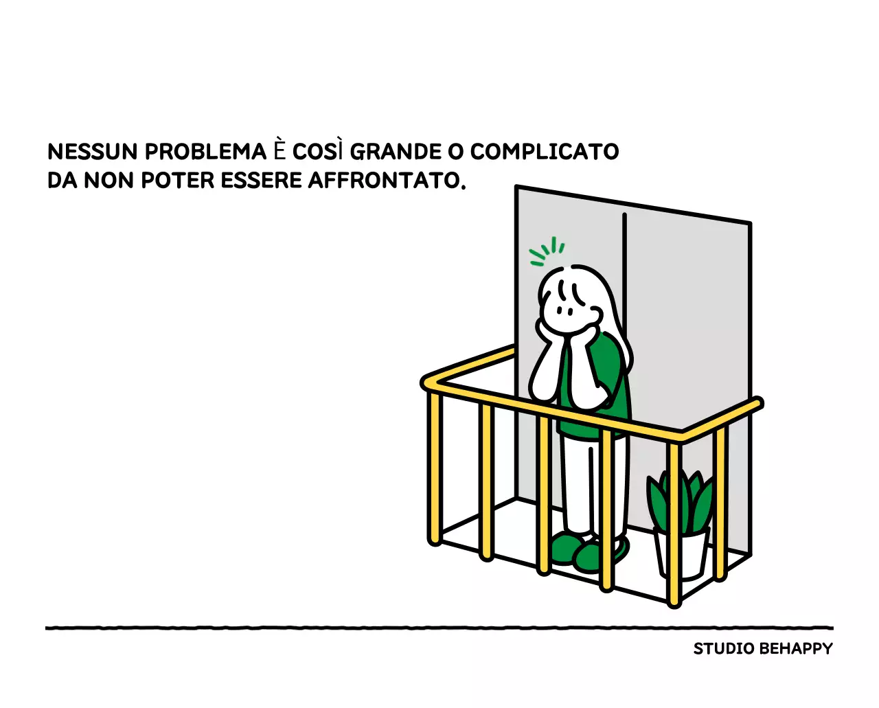 Calendario illustrato con un grazioso stile di linee