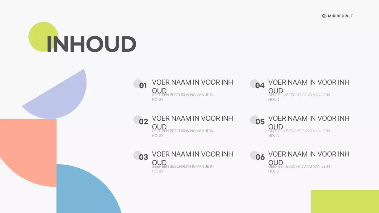 Een wit, strak bedrijfsplan