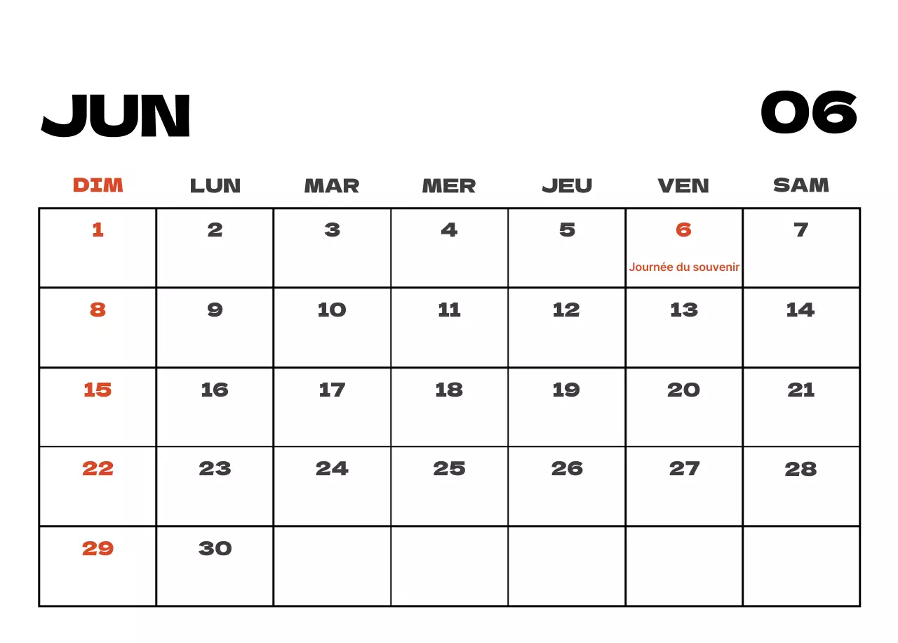 Calendrier de nettoyage des photos du ciel