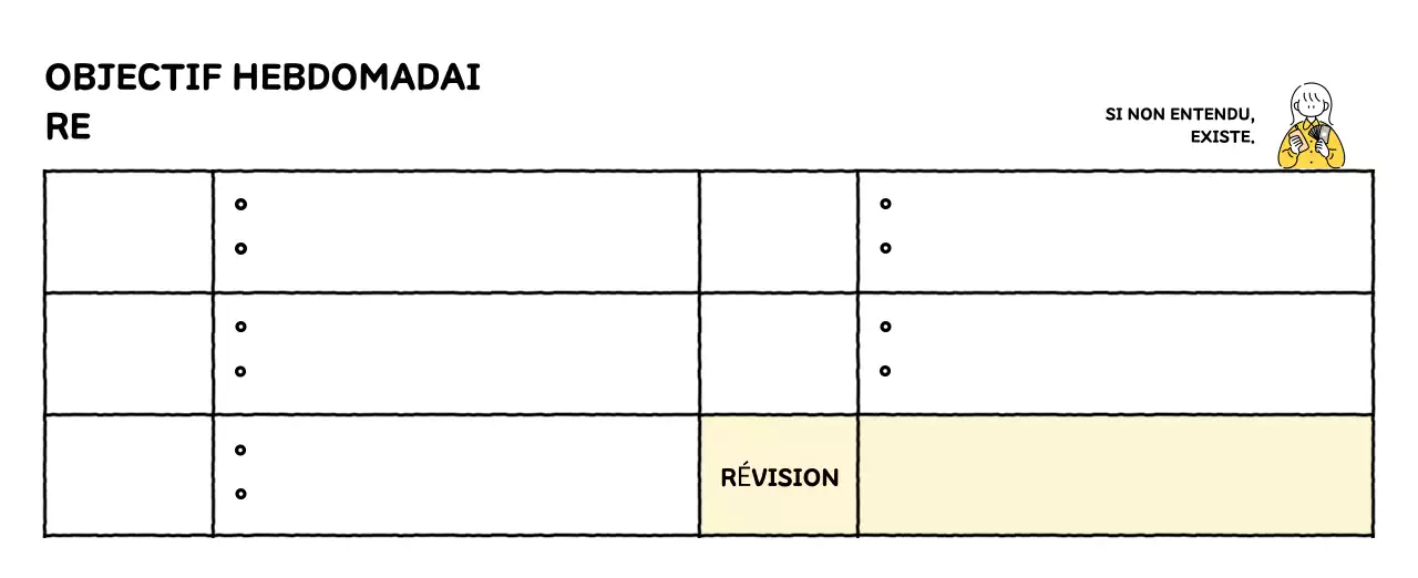 Calendrier illustré avec un joli style de lignes