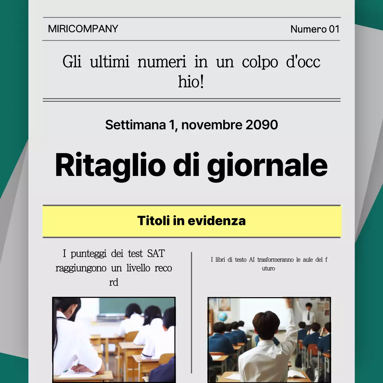 Fornire informazioni di formazione grigie e moderne