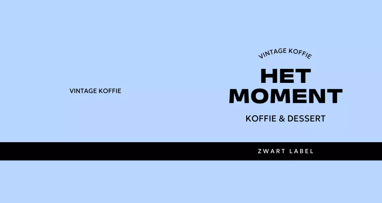 Een lichtblauw vintage café promoten