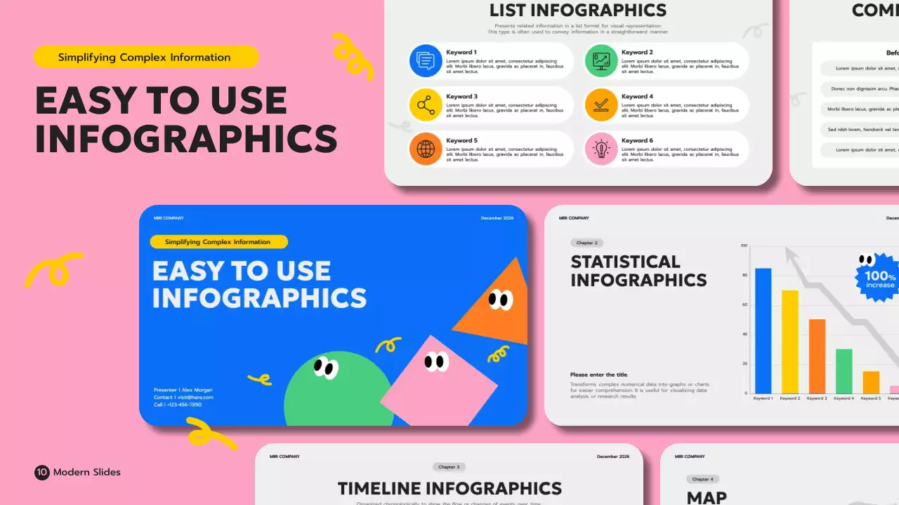 Pink Modern Infographics Guide Presentation