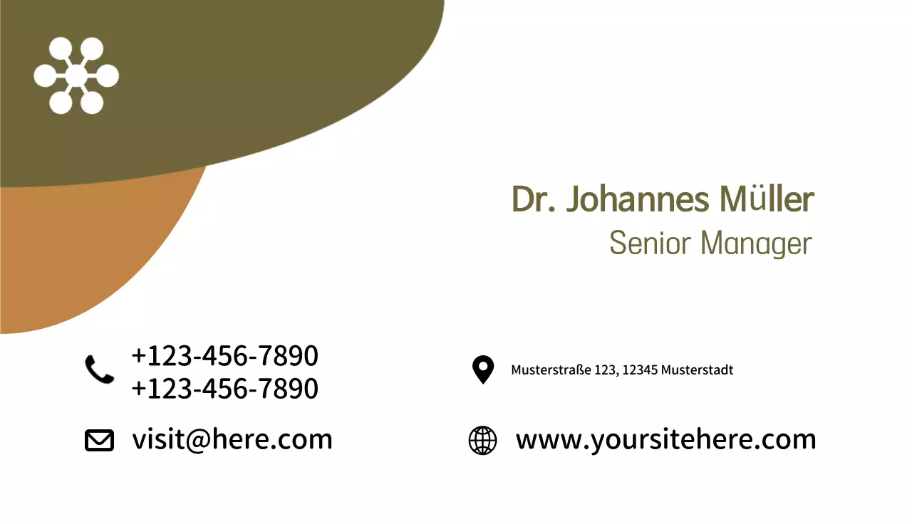 grüne einfache Visitenkarte