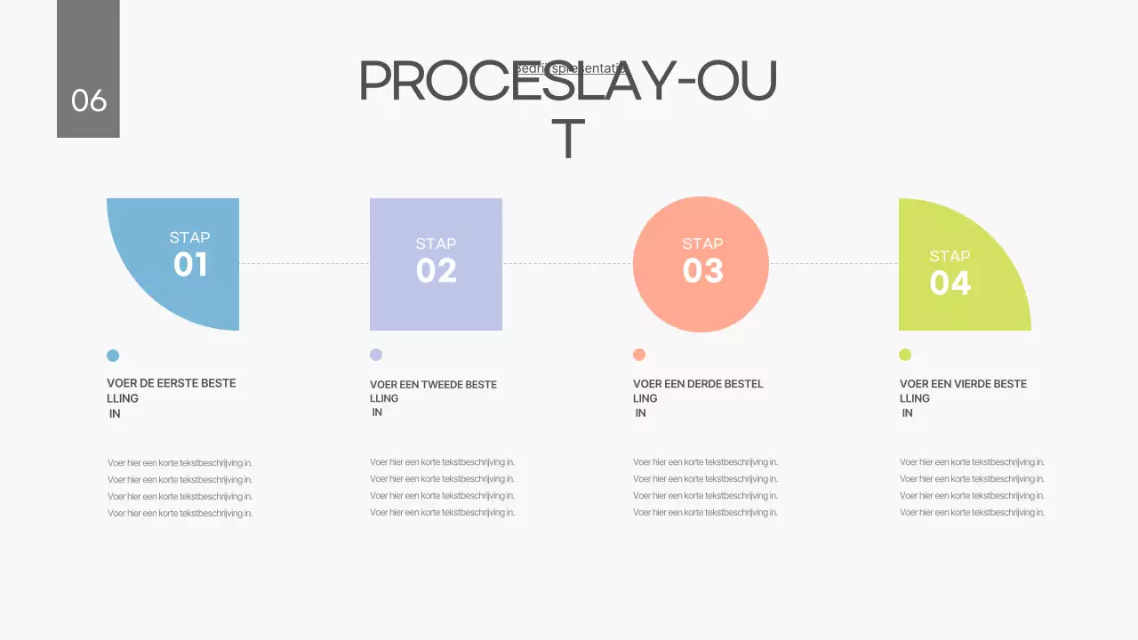 Een wit, strak bedrijfsplan
