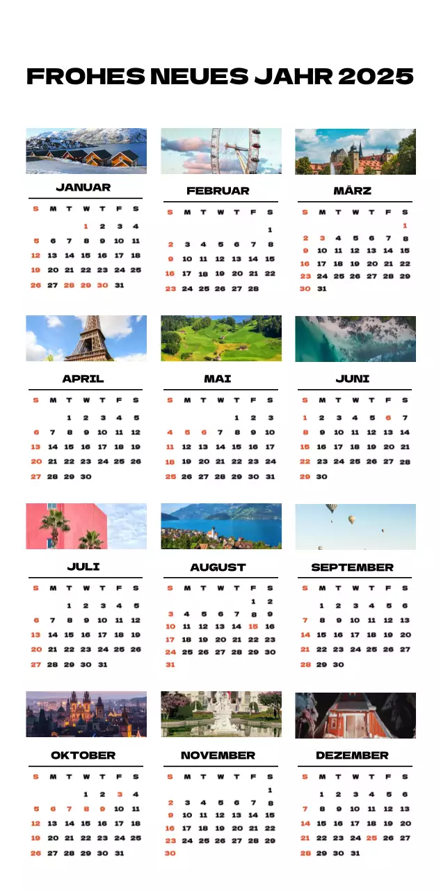 Himmel Foto sauber Kalender