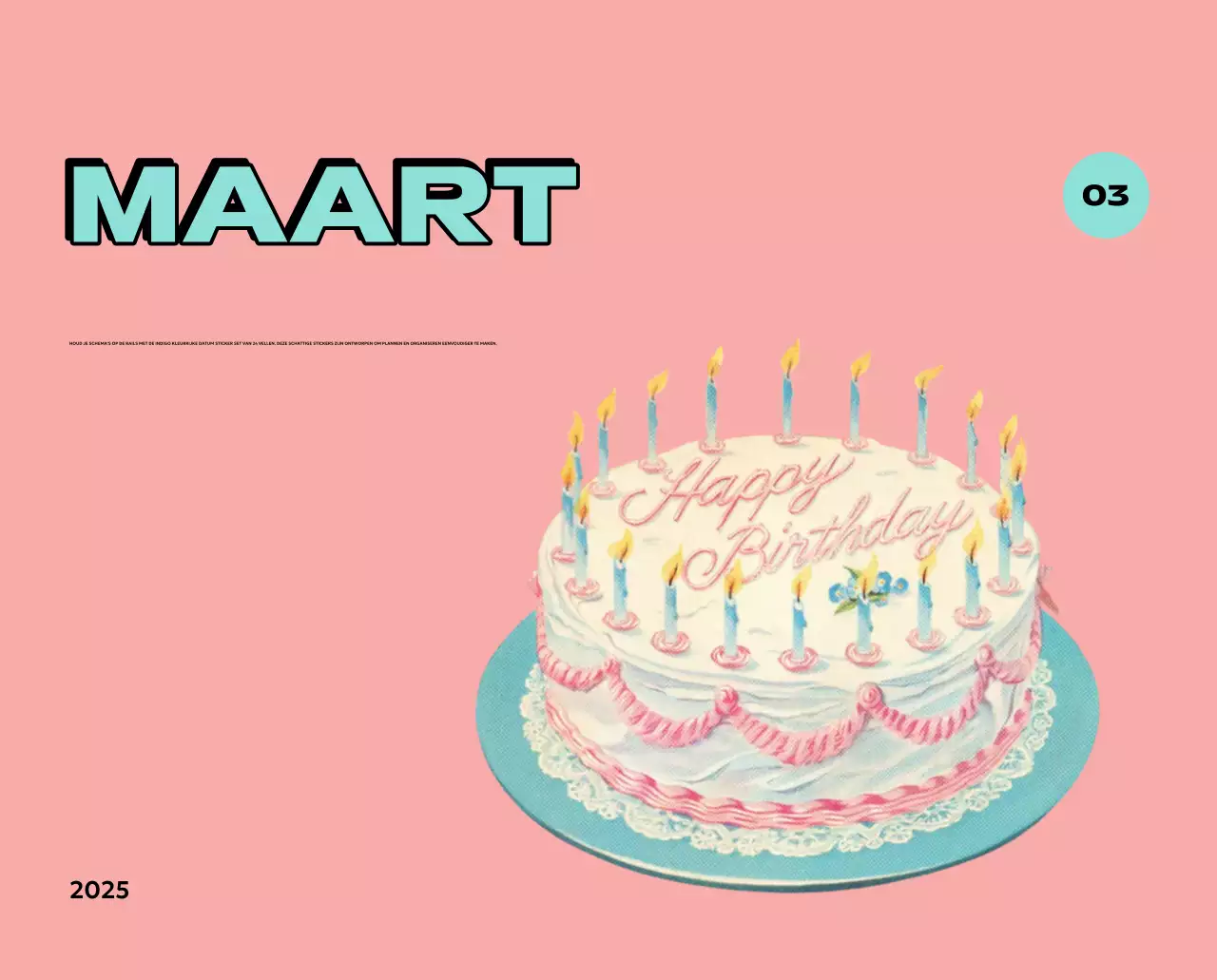 Kleurrijke kalenders met verschillende retro-illustraties