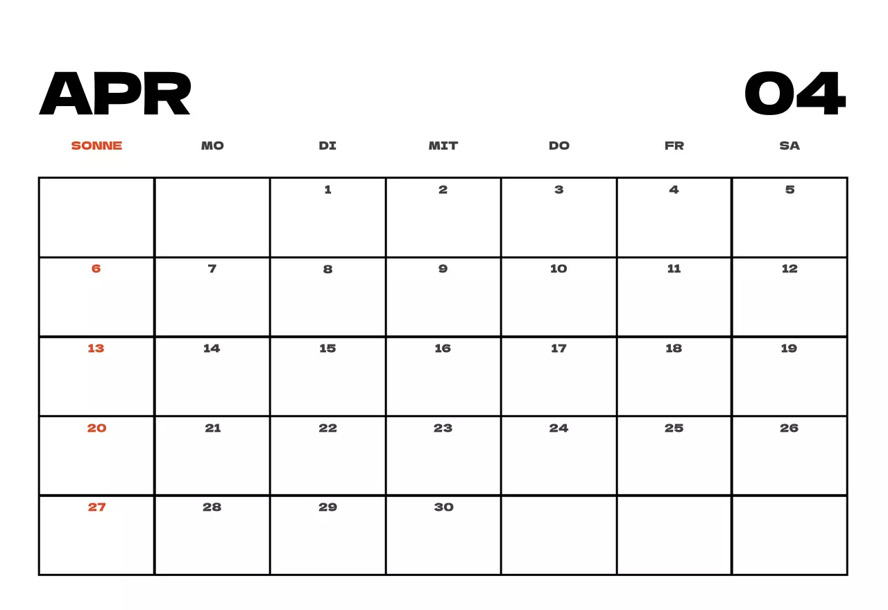 Himmel Foto sauber Kalender