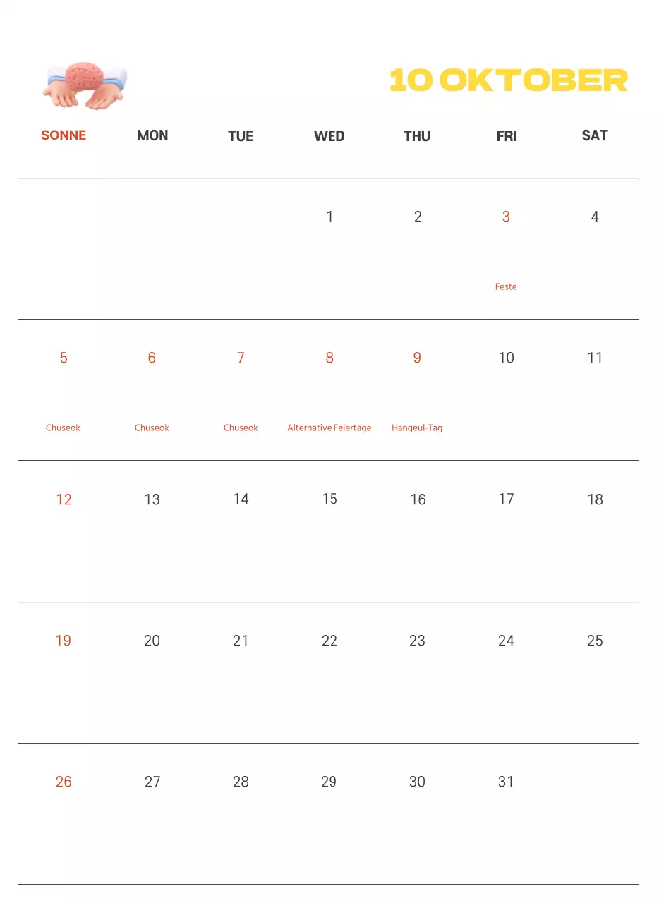 Ein festliches Krankenhaus mit Illustrationen zum Thema Gesundheit und Familie und farbenfrohen Akzenten