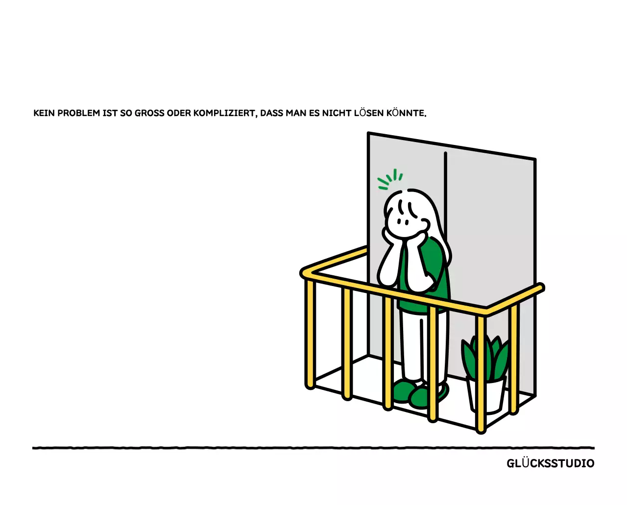 Illustrierter Kalender mit schönem Linienstil