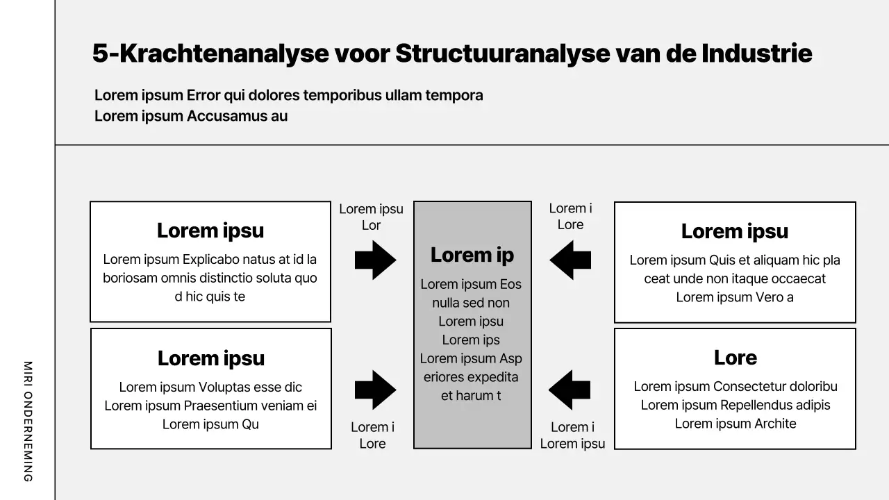 Grijs modern ondernemingsplan