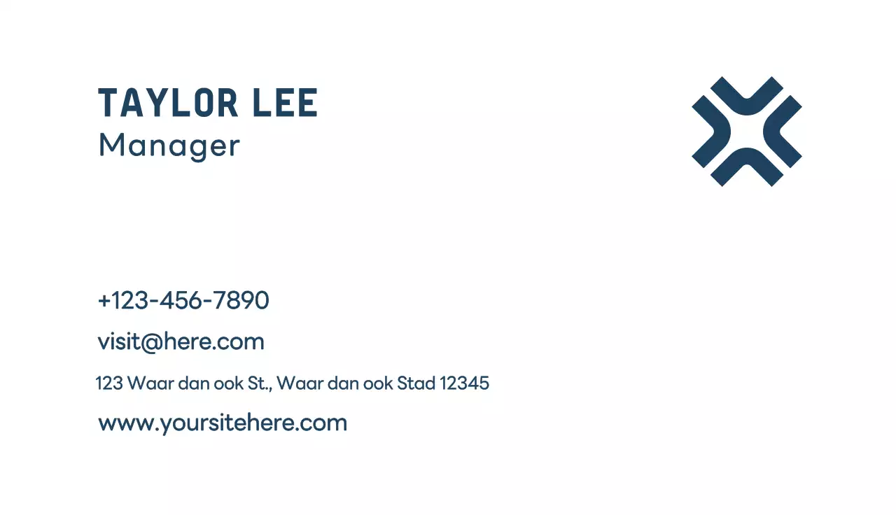 minimaal visitekaartje marine