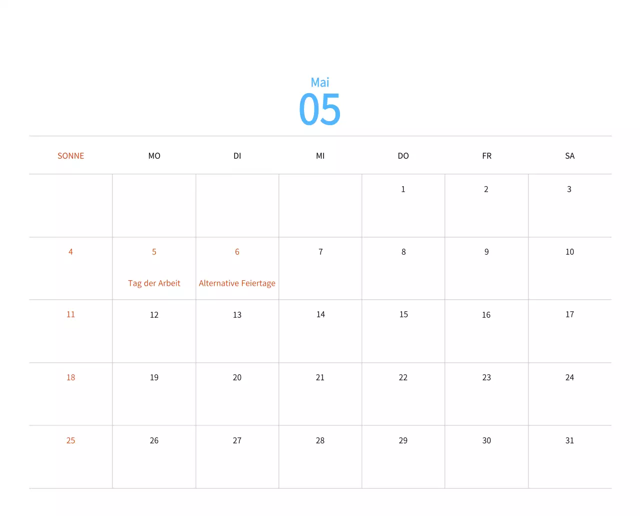 Neujahrskalender mit warmen Illustrationen