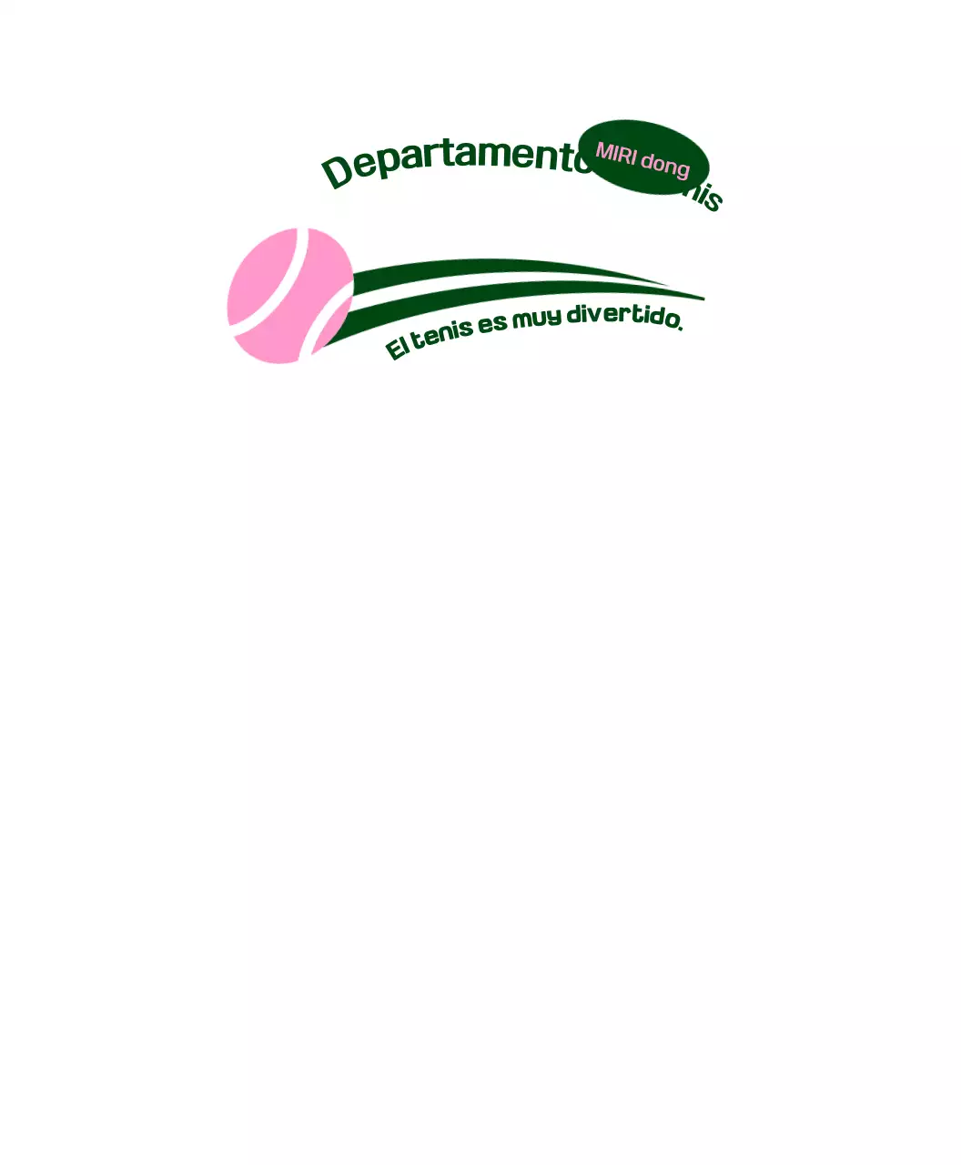 Logotipo de tenis simple rosa