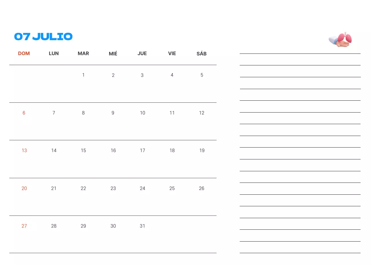 Un hospital festivo con ilustraciones de temática sanitaria y familiar y acentos de color