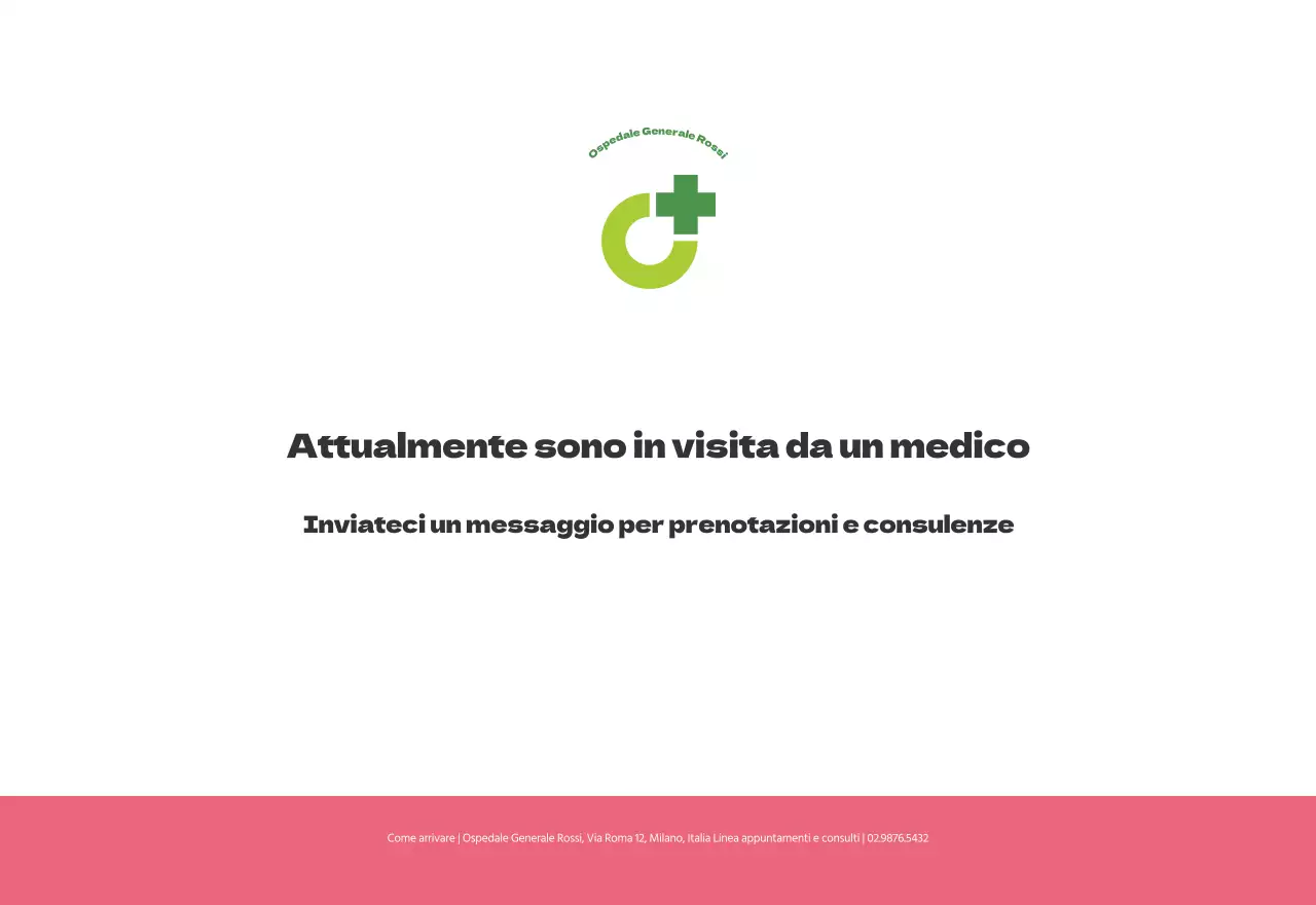 Un ospedale festivo con illustrazioni a tema salute e famiglia e accenti colorati