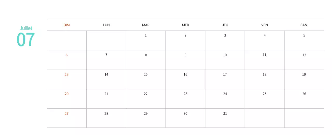 Calendrier du Nouvel An avec illustrations chaleureuses