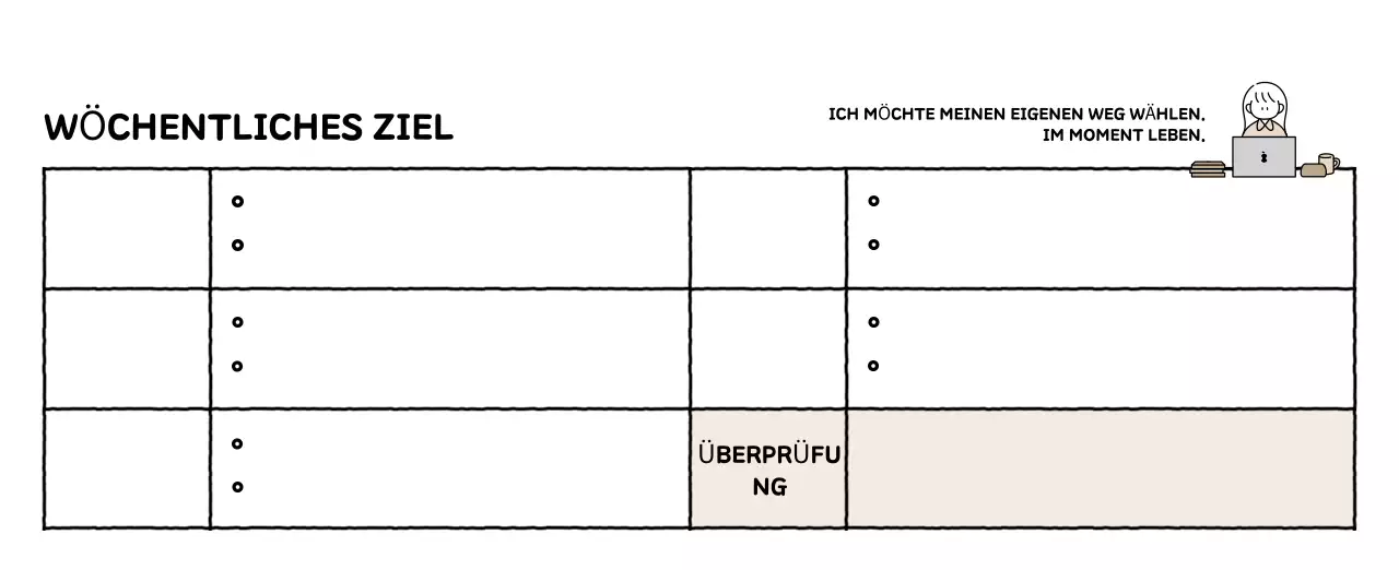 Illustrierter Kalender mit schönem Linienstil