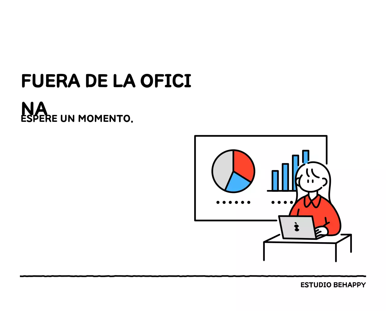 Calendario ilustrado con un bonito estilo de líneas