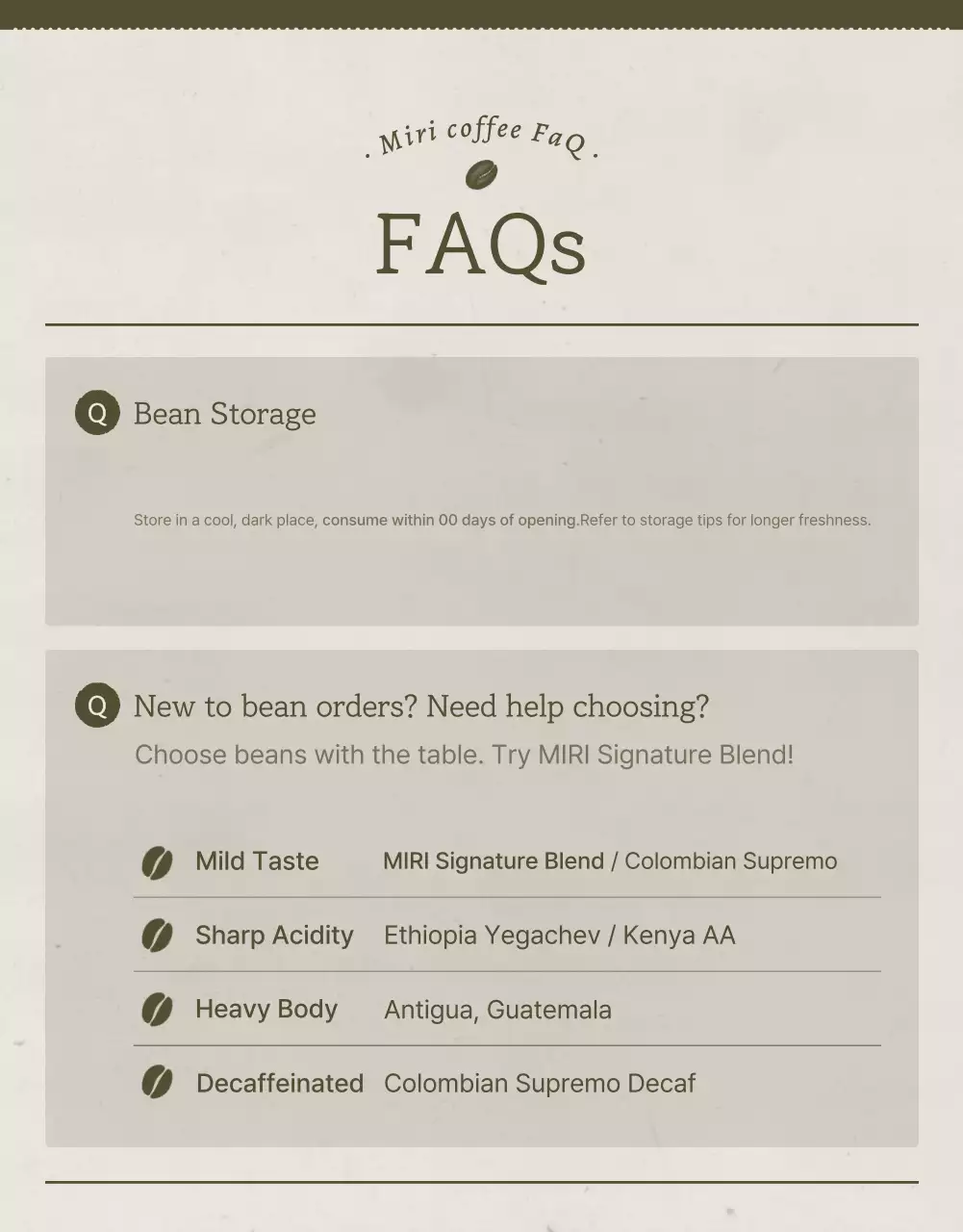 Mint Vintage Coffee Promotion Poster