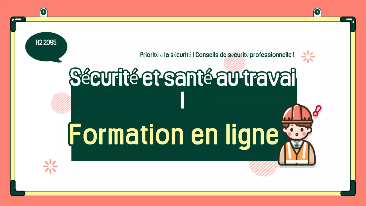 Matériel de formation simple en matière de santé et de sécurité (orange et vert)