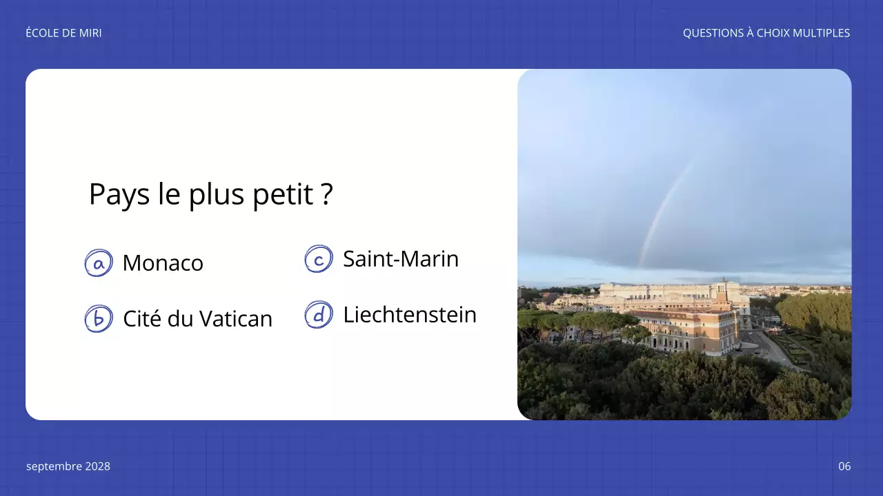 annonce du quiz bleu ludique