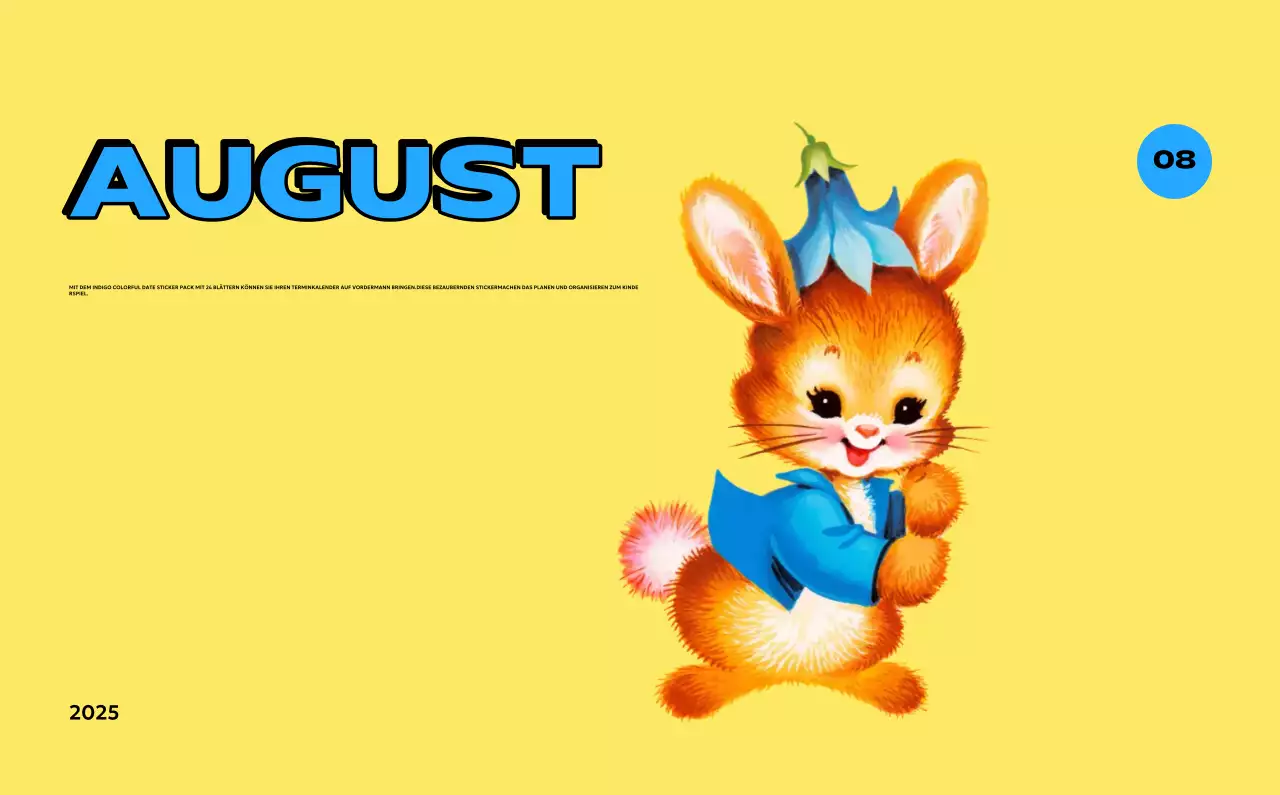 Bunte Kalender mit einer Vielzahl von Retro-Illustrationen