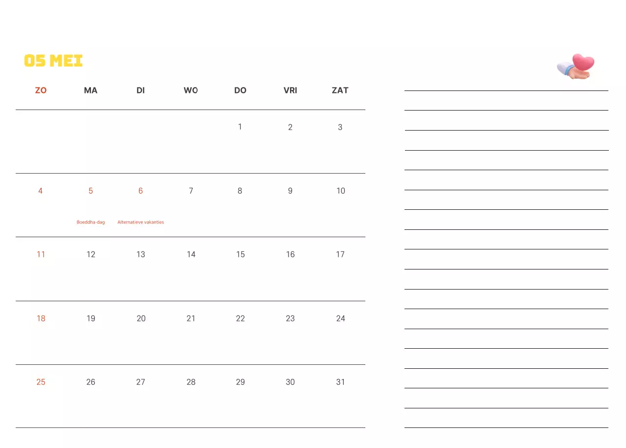 Een feestelijk ziekenhuis met illustraties met gezondheids- en gezinsthema's en kleurrijke accenten