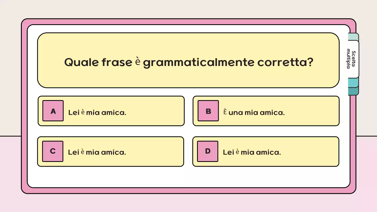 materiale di studio del quiz giocoso rosa