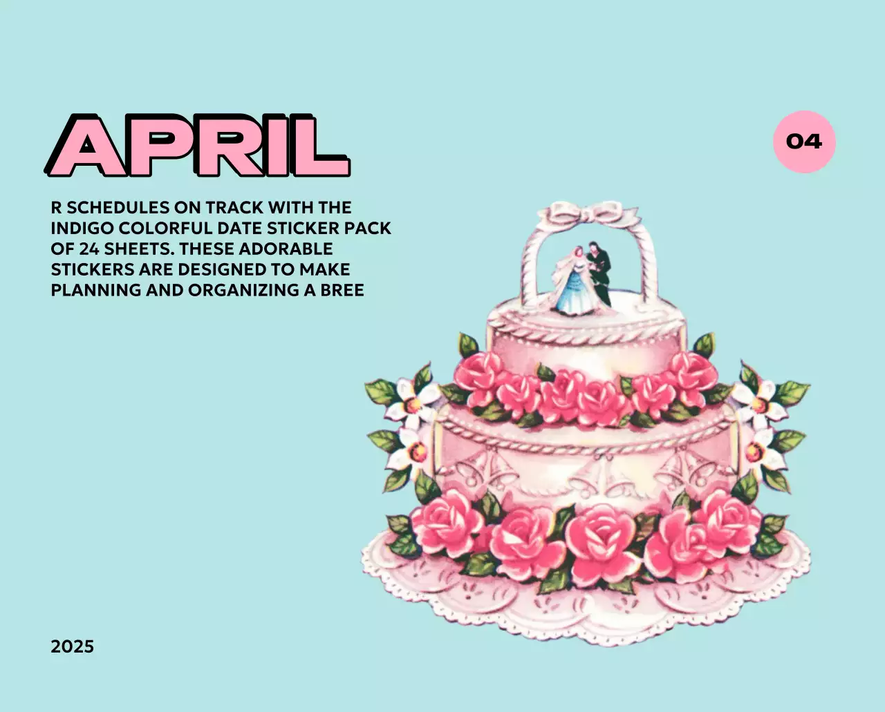 様々なレトロなイラストが描かれたカラフルなカレンダーカレンダー