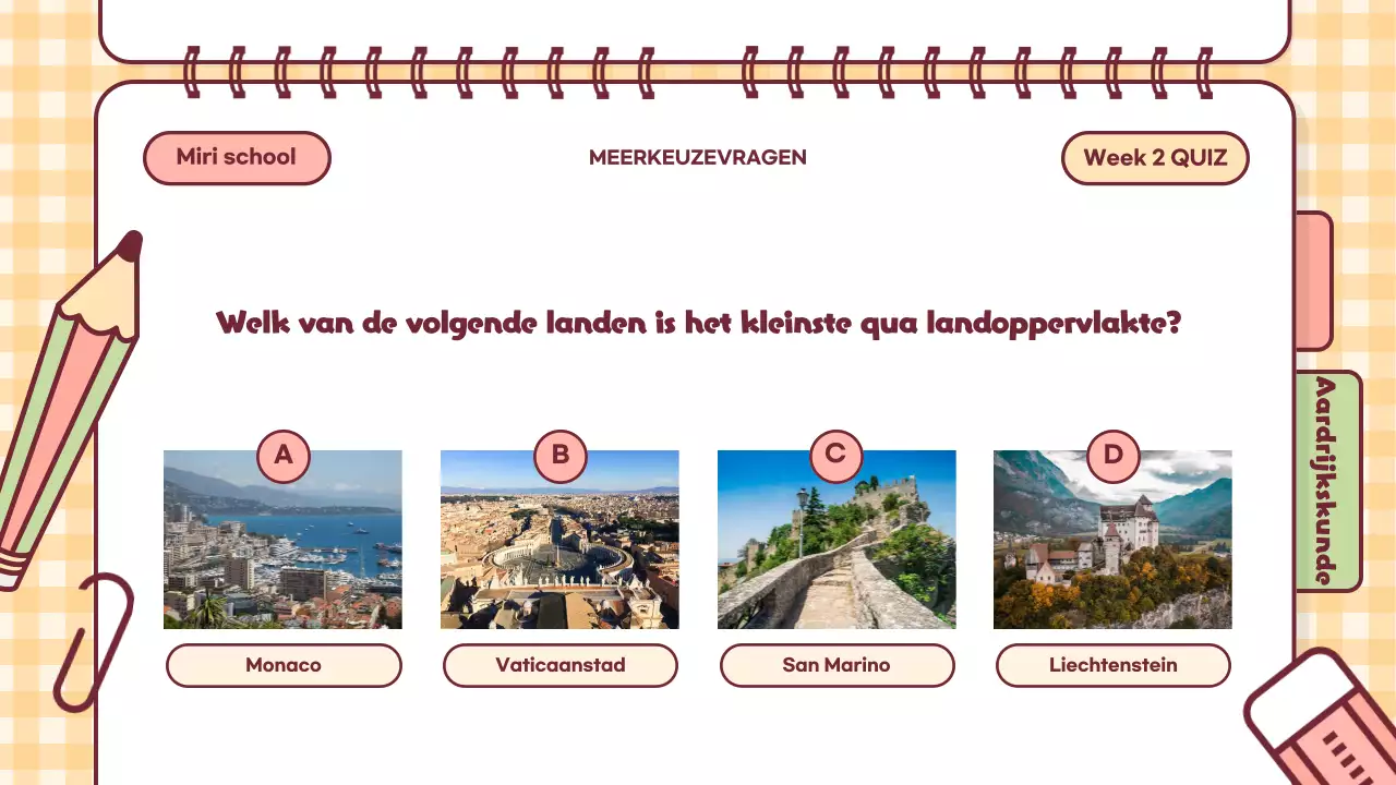 Roze Speelse Quiz Tijd Klas Presentatie